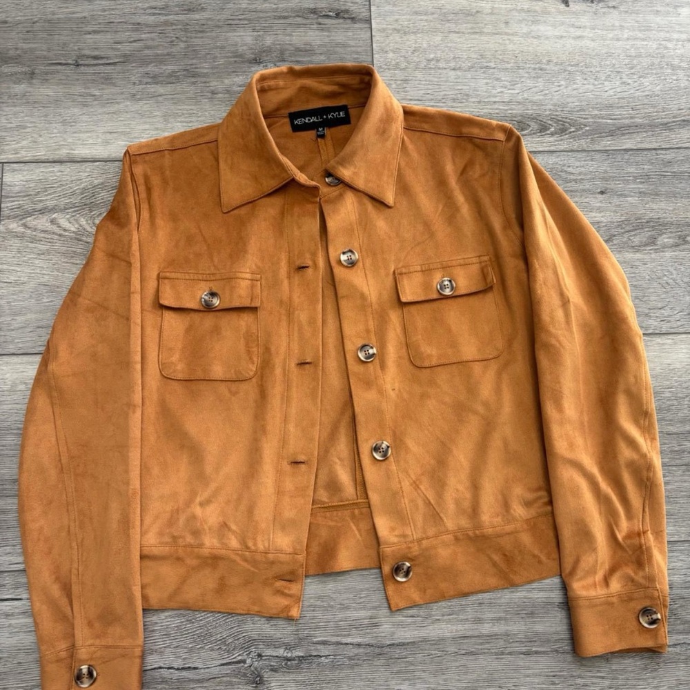 Kendall & Kylie Camel Shirt Jacket